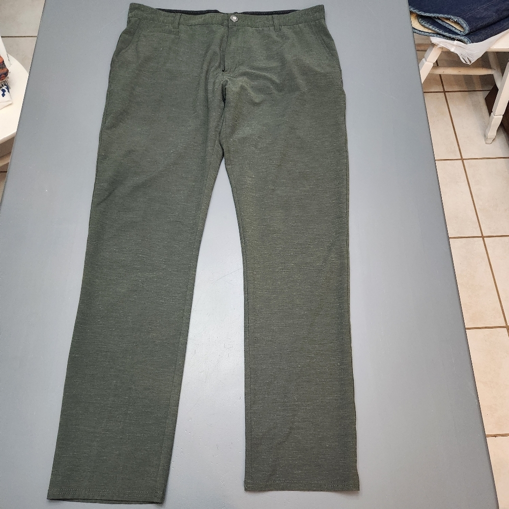 Vuori Mens Pants Green Dark Oregano 5 Pocket Chino Size 36x31 Golf